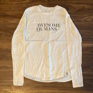 Figs Awesome Humans Long Sleeve Shirt NWOT